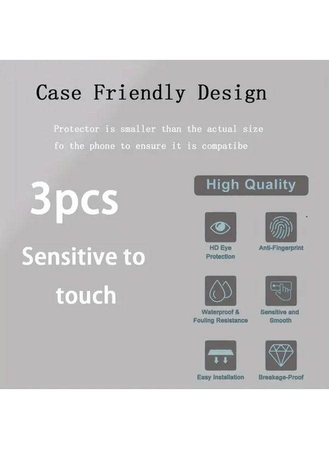 Tempered Glass Screen Protector 3 Pack For OPPO A32 HD Easy Install Glossy Finish - Image 4